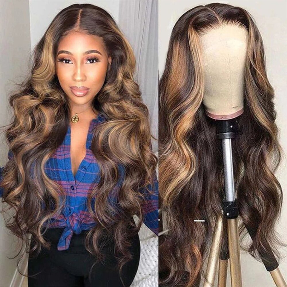 13 * 6 Glueless Natural Swiss Transparent Lace Frontal Wig. 22 inches